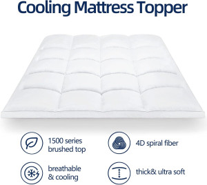 Mattress Topper Queen for Back Pain, Extra Thick M...
