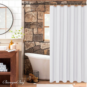 Biscaynebay Hotel Quality Fabric Shower Curtain Li...