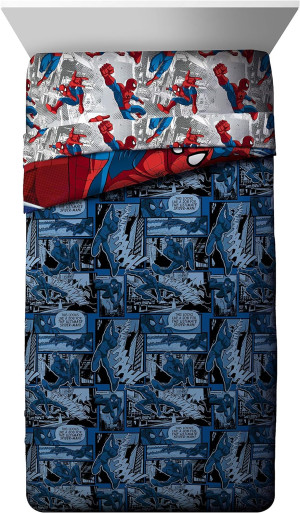Jay Franco Marvel Spiderman Burst 4 Piece Twin Bed...