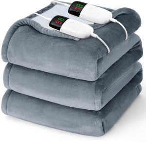 Heated Electric Blanket Queen Size - 84" x 90" Hea...