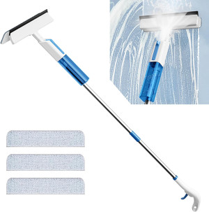 All Purpose Window Cleaning Squeegee Kit with Spra...