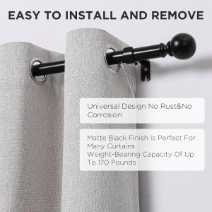 Joydeco Curtain Rods for Windows 66 to 120 Adjusta...