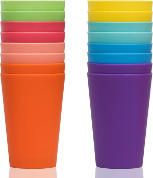 Klickpick Home - Set of 16 Kids Plastic Cups - 12...