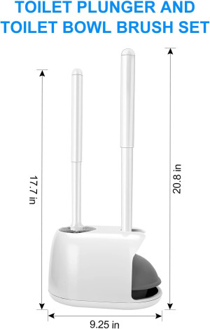SetSail Toilet Brush and Plunger Set, Toilet Plung...