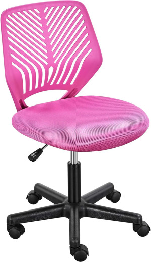 Yaheetech Students Cute Desk Chair Low-Back Armles...