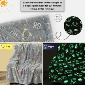 Jekeno Glow in The Dark Gaming Blanket Gamer Game...