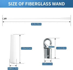 2 Pcs 17 inch Blind Wand, Vertical Blinds Replacem...