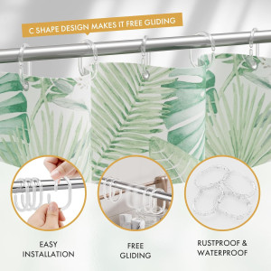 Amazer Plastic Shower Curtain Rings, Shower Curtai...