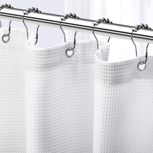 NEATERIZE Shower Curtain White - Hotel Style Showe...