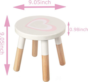 Wooden Kids Stool for Sitting, 9.1 Inch Solid Hard...