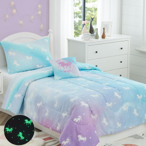 KALEIDOSPACE Kids Twin Comforter Sets for Girls, G...