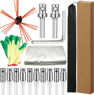 33 Feet Chimney Sweep Kit, Chimney Cleaner, Chimne...