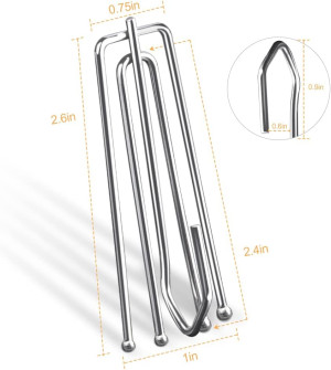 60pcs Stainless Steel Curtain Pleater Tape Hooks,...