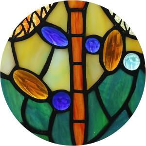 Stained Glass Dragonfly Window Panels Tiffany Styl...