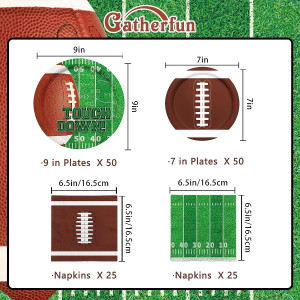 Football Party Supplies Kit Serve 50,Includes Touc...