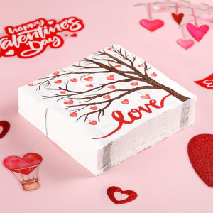 Quera 50 Pack Valentines Day Disposable Paper Deco...