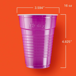 Hefty Party On Disposable Plastic Cups, Assorted,...