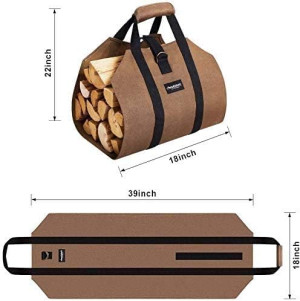 AMAGABELI GARDEN & HOME Fireplace Carrier Waxed Ca...