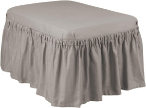 SureFit Duck Ottoman Slipcover in Gray