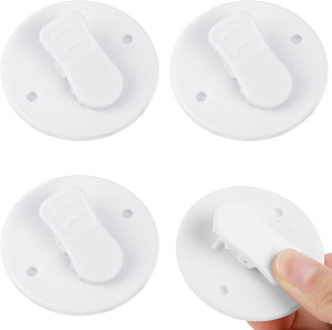 4Pcs Shower Curtain Clips Shower Splash Guard Hold...
