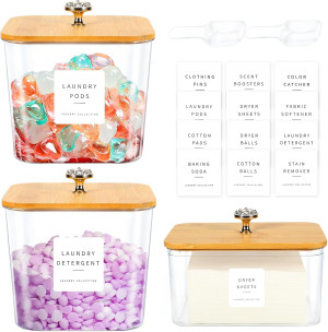 3 Pack Laundry Room Organization Storage Container...