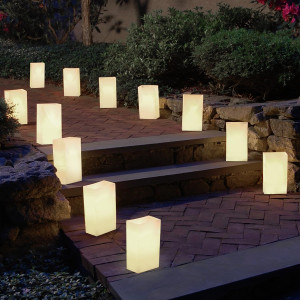 LumaBase 500100 Bags Plastic Luminarias, White