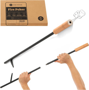 34 Inch Fire Poker for Fire Pit Outdoor - Blow Pok...