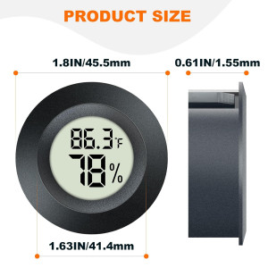 2 Pack Hygrometer Thermometer Mini Digital LCD Mon...