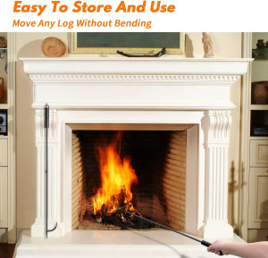 Fire Pit Poker for Fireplace Outdoor - IRIIJANE 32...