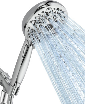 6-Setting Shower Head with Handheld, JDO High Pres...