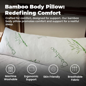 OMEO Full Rayon Bamboo Fiber Pillow Memory Foam Bo...
