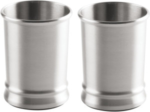 mDesign Modern Stainless Steel Bathroom Cups, Toot...