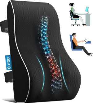 QUTOOL Lumbar Support Pillow for Office Chair Back...