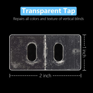 25 Pieces of double-sided Clear Vertical Blind Rep...