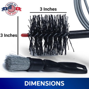 Pellet Vent Dryer Cleaning Kit, 3" by 3.5" Bristle...