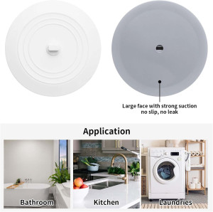 Vaincre 2PCS Bathtub Drain Stopper - 5" Silicone K...