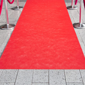 Juvale Red Carpet Runner for Party, 50 Ft Runway A...