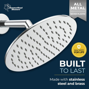 HammerHead Showers® ALL METAL 8 Inch Rainfall Show...