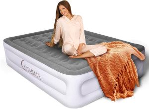 Queen Air Mattress with Built-in Pump, 18 inch Tal...