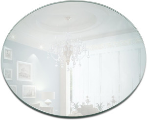 12 Inch Round Mirror Candle Plate with Round Edge...