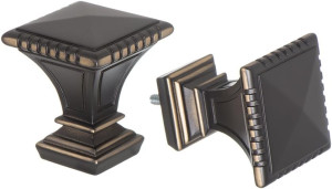 Ivilon Decorative Window Curtain Rod - Carved Squa...