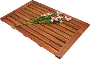 Utoplike (32"x18" Teak Wood Bath Mat, Shower Mat f...