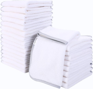Luxuriously Soft Washcloths Set - 12 x 12 inches -...