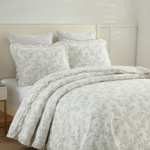 MarCielo 3-Piece 100% Cotton Oversized Bedspread L...