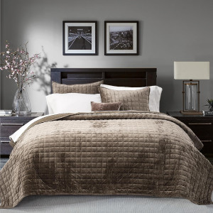 RECYCO Luxury Velvet Quilt King Size, Ultra Soft V...