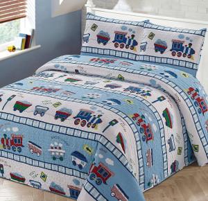 Kids Zone Home Linen Bedspread Coverlet Quilt Set...