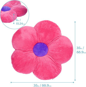 ECR4Kids Flower Floor Pillow, Seating Cushion, Bri...