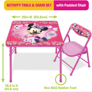 Minnie Mouse Table & Chair Set for Toddlers 24-48M...