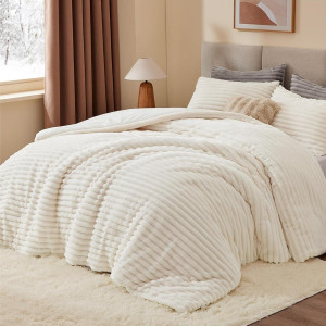 BEDELITE Fleece Queen Comforter Set -Super Soft &...