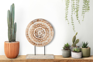 Farmhouse Table Sculpture Home Decor Statue Mandal...